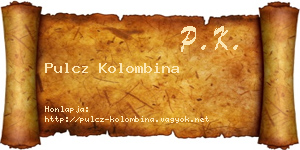 Pulcz Kolombina névjegykártya